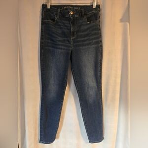 American Eagle Outfitters Women's Dark Blue Skinny Jeans